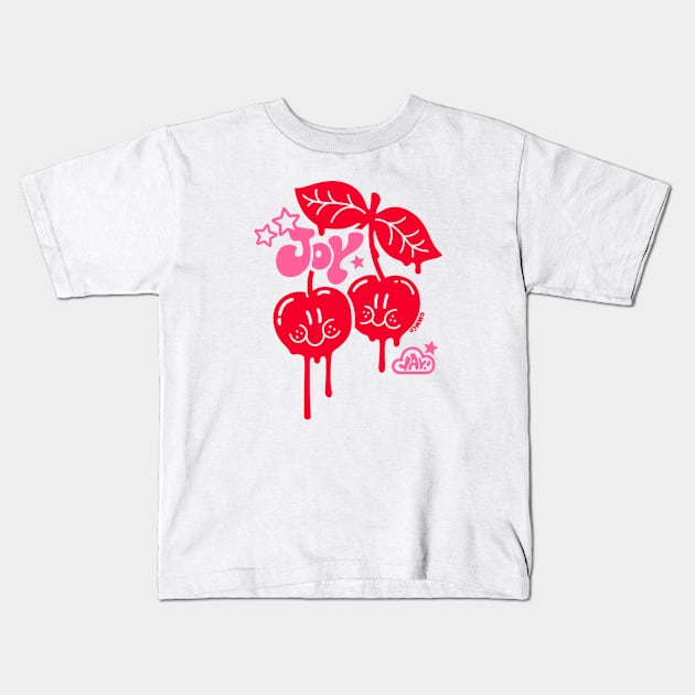 Joy Cherries - Juicy Red Kids T-Shirt by Marianne Martin